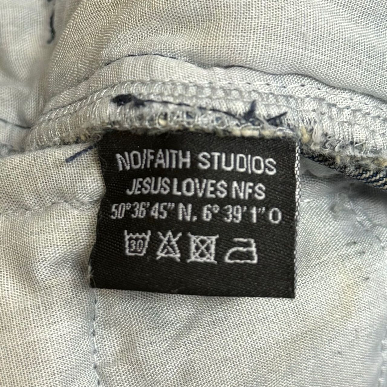 定価118000円 NO/FAITH STUDIOS USED DENIM SLEEVES SHORT