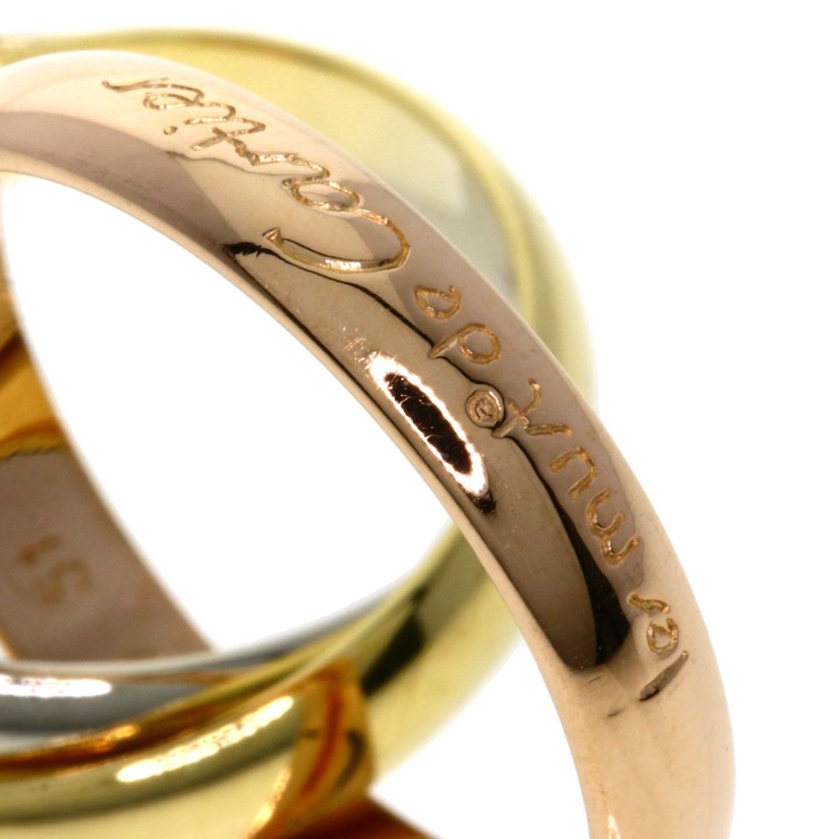 CARTIER カルティエ トリニティ #51 リング・指輪 K18YG K18WG