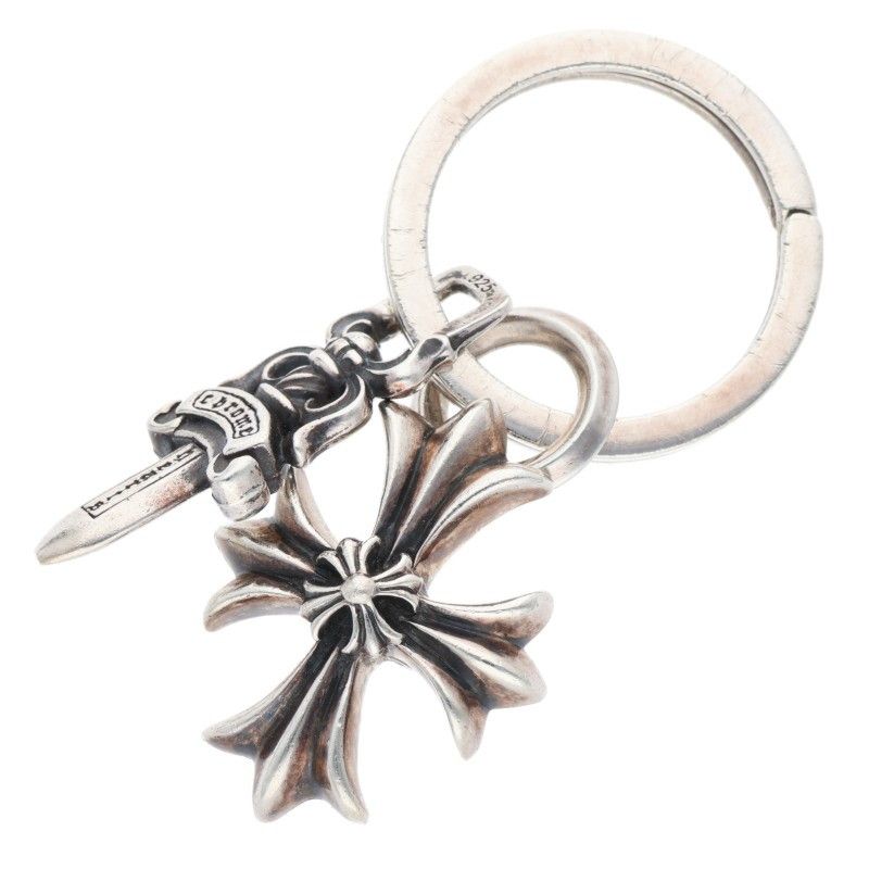 クロムハーツ CH PLS-No 5 DGGR CHプラス 5ダガー キーリング シルバーウォレットチェーン メンズ