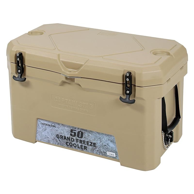 キャプテンスタッグ CAPTAIN STAG クーラーボックス 容量47L|水抜き栓付き グランドフリーズ クーラー UE-66 0