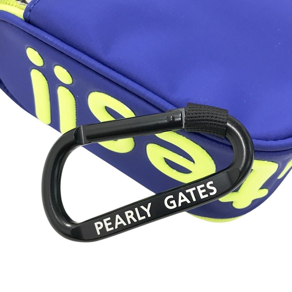 PEARLY GATES パーリーゲイツ  マルチポーチ ビッグロゴ  ブルー系  [240101488710] ゴルフウェア ストスト PEARLY GATES パーリーゲイツ マルチポーチ ビッグロゴ ブルー系