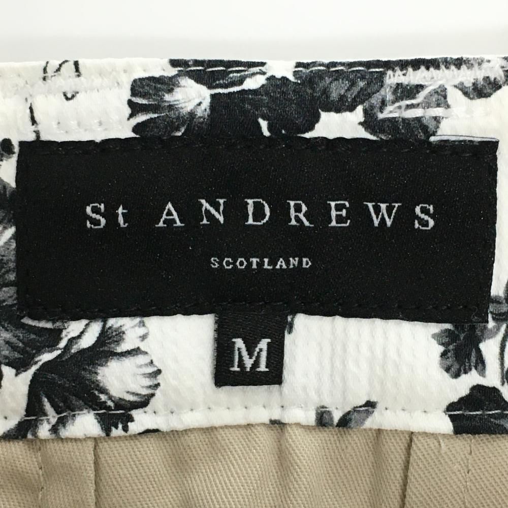 St.Andrews - 【超美品】セントアンドリュース スカート 白×黒 花柄 巻きスカート風 レディース M ゴルフウェア 2023年モデル St ANDREWS 超美品】セントアンドリュース スカート 白×黒 花柄 巻き