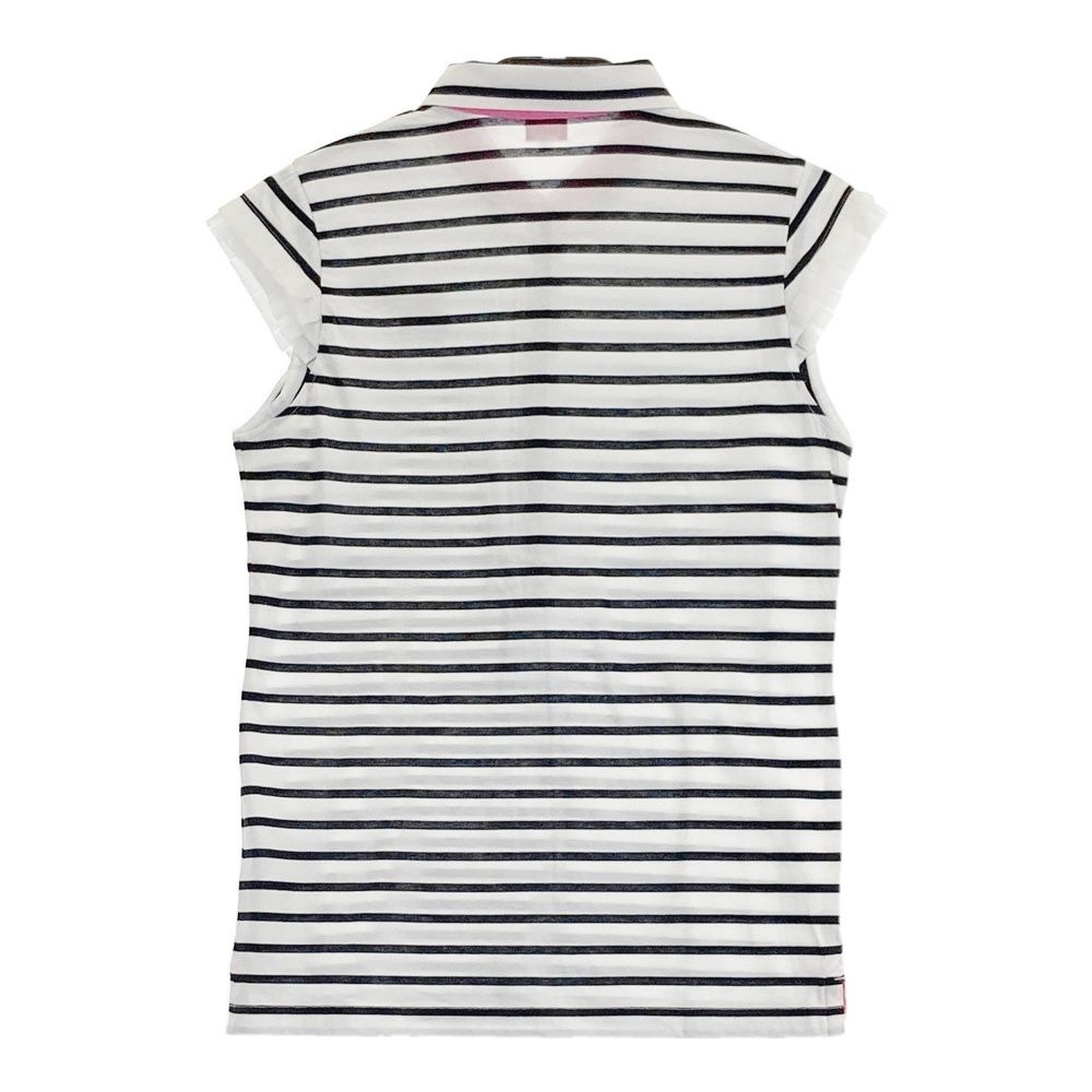 サイズ：38 ARCHIVIO アルチビオ 半袖ポロシャツ ボーダー柄 ホワイト