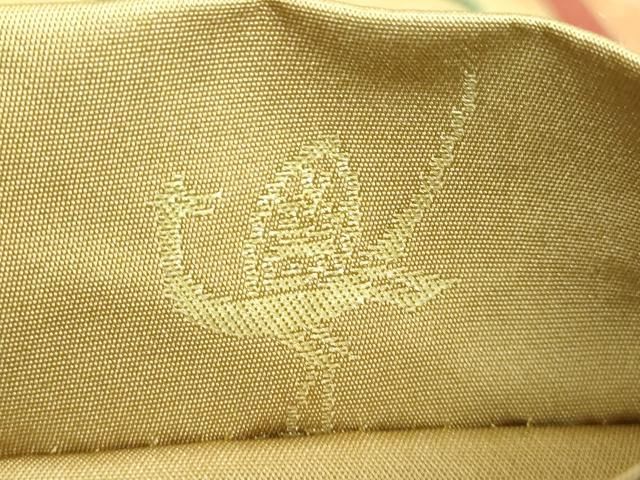 平和屋本店□極上 西陣 白綾苑大庭 六通柄袋帯 鳳凰吉祥花文 金糸 共箱