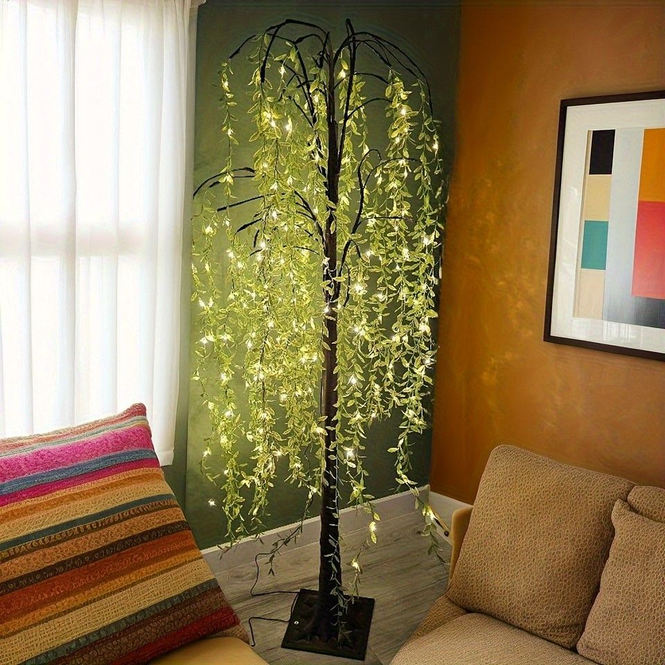 盆栽風フロアランプ 4-6フィート