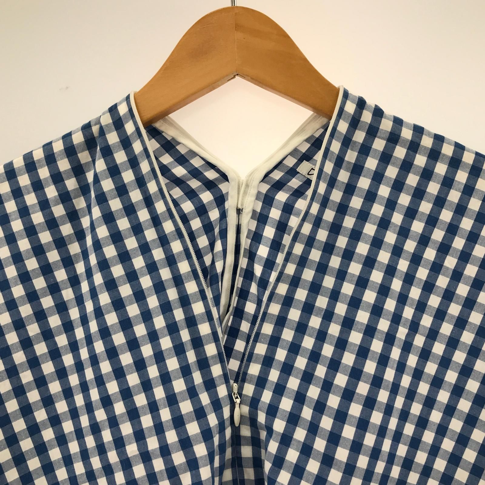 Dhal ダル ギンガムチェック プルオーバー長袖シャツ size表記