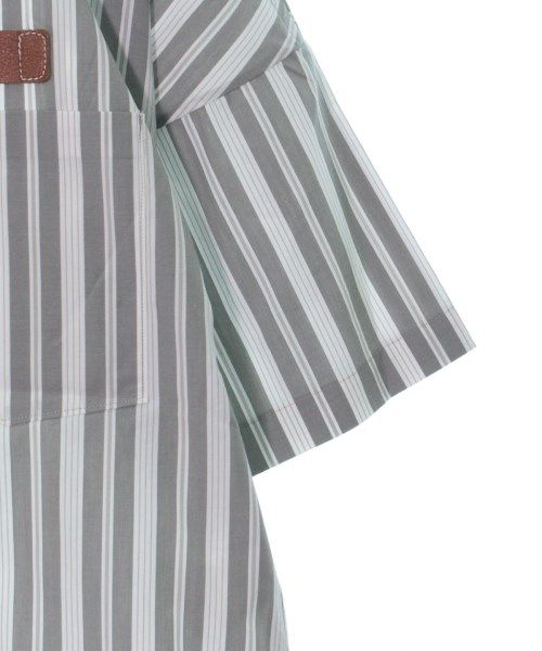 SUNSEA サンシー カジュアルシャツ 2(M位) グレーx白(ストライプ)