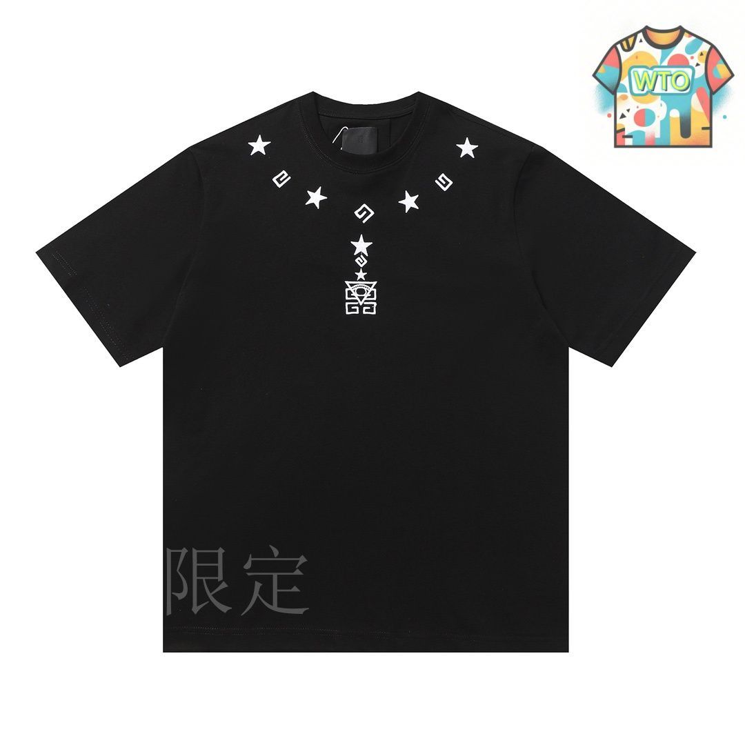 GIVENCHY ブラック ポロシャツ 星型刺繍 GIVENCHY ブラック ポロシャツ 星型刺繍