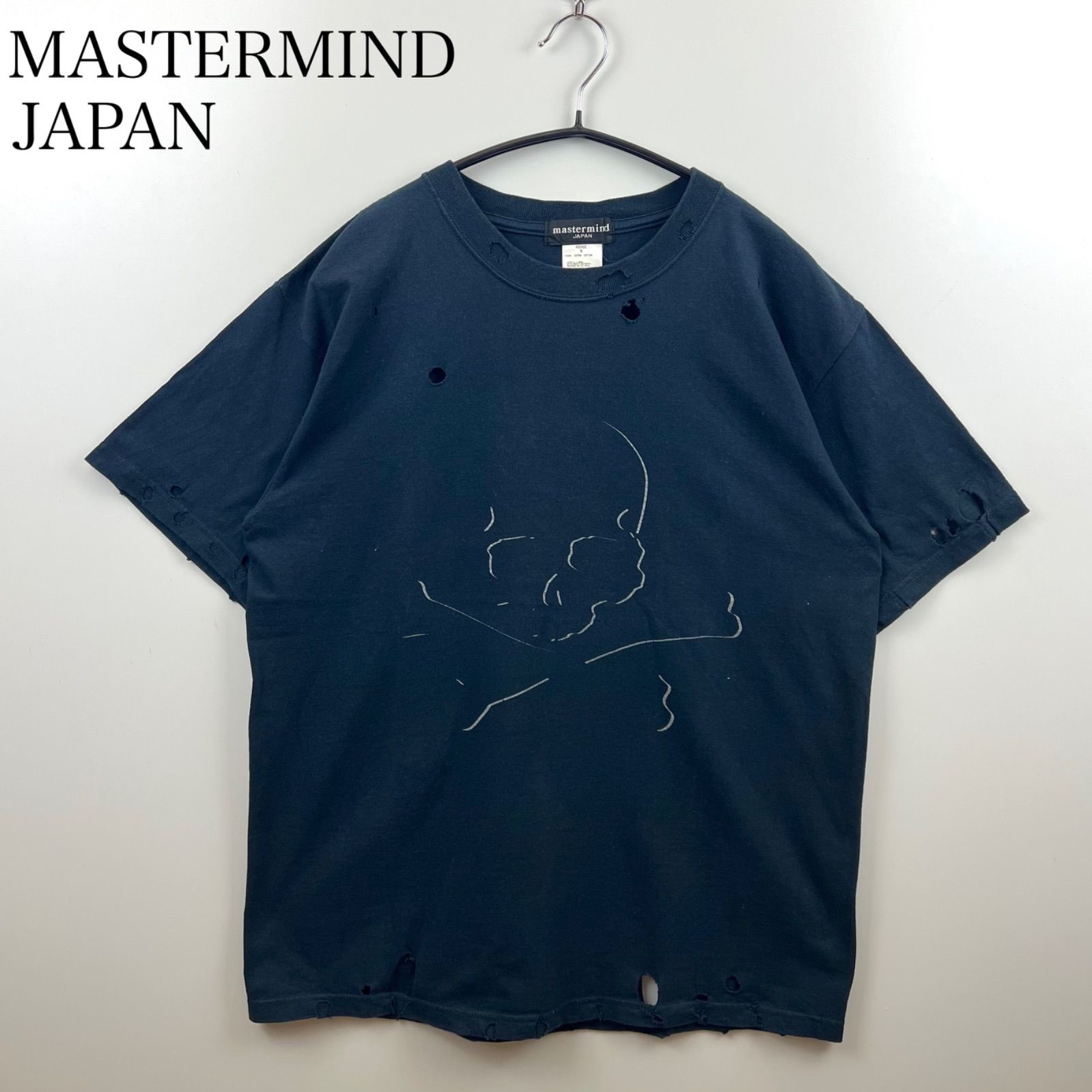 MASTERMIND JAPAN 4sense skull damaged S/S Tee M black マスター 
