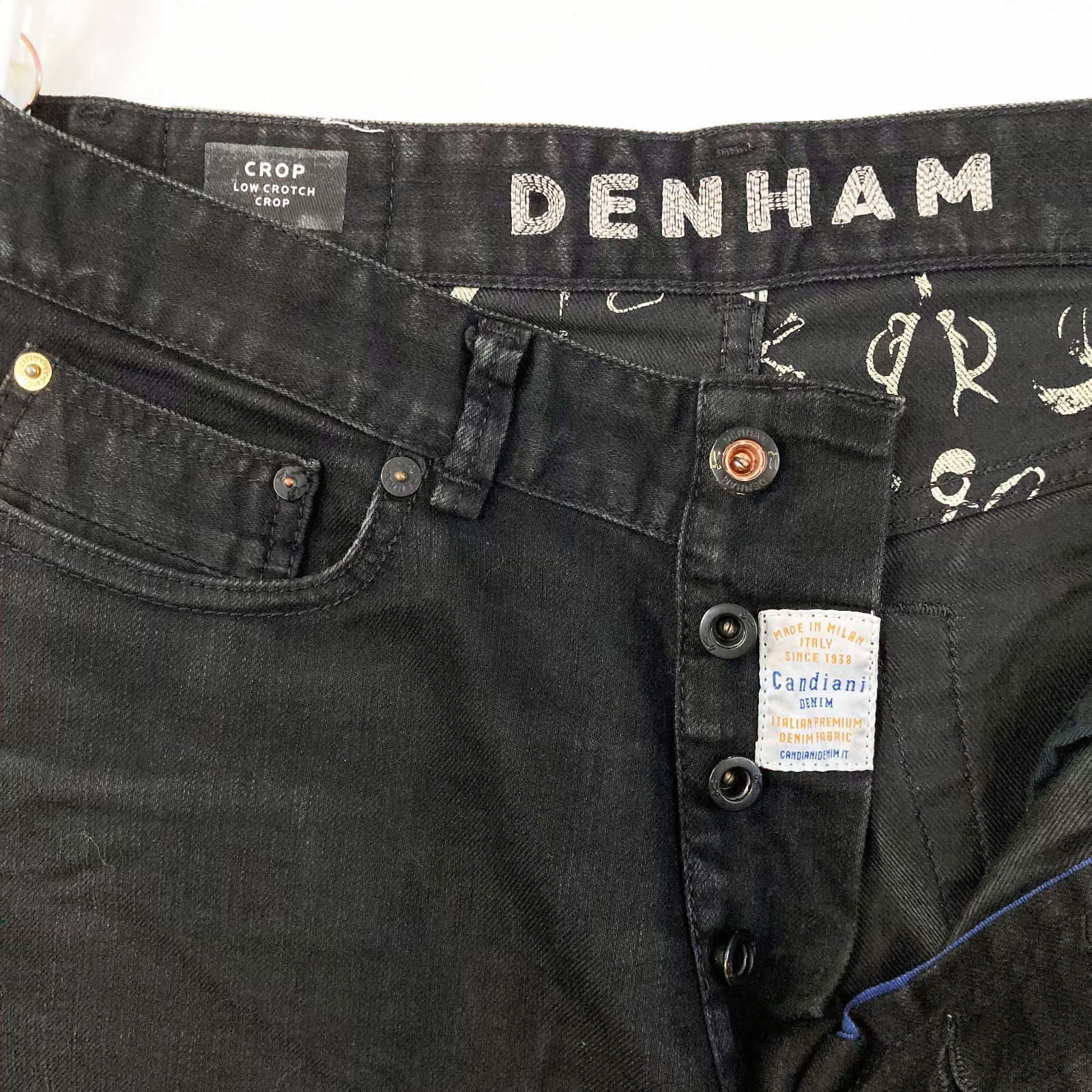 DENHAM CROP ロークロッチクロップ ストレッチ テーパード 【超目玉