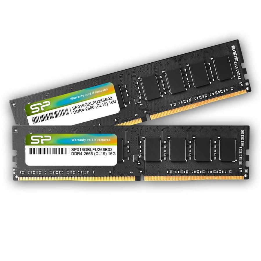 シリコンパワー デスクトップPC用メモリ DDR4-2666(PC4-21300) 16GB×2