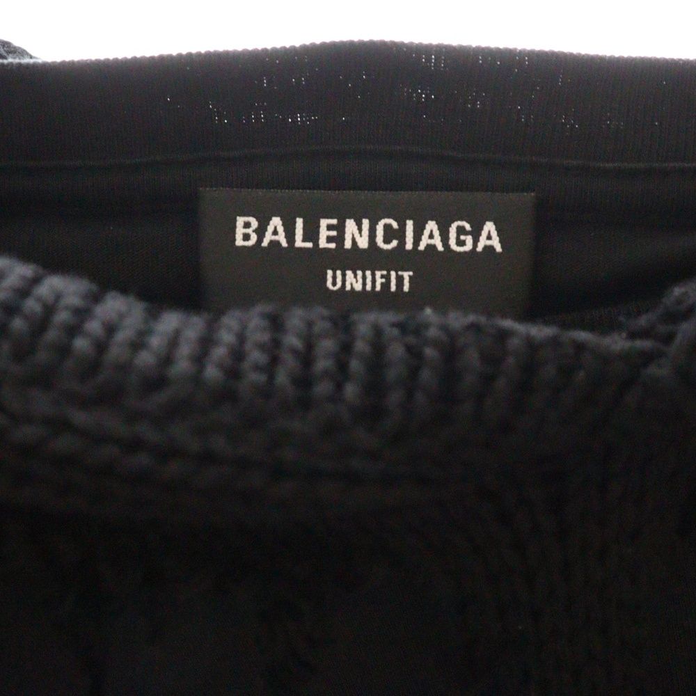 バレンシアガ　レイヤードニット Balenciaga レイヤード セーター | ブラック | FARFETCH JP