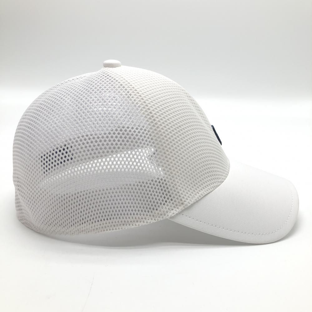 美品】パーリーゲイツ メッシュキャップ 白×ネイビー 立体ロゴ