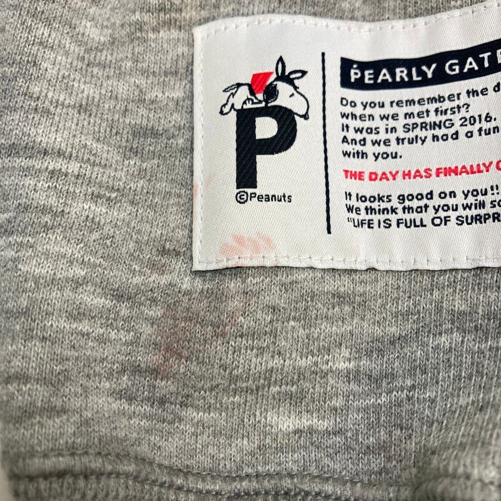 サイズ：1 PEARLY GATES パーリーゲイツ ×PEANUTS スウェット 長袖T
