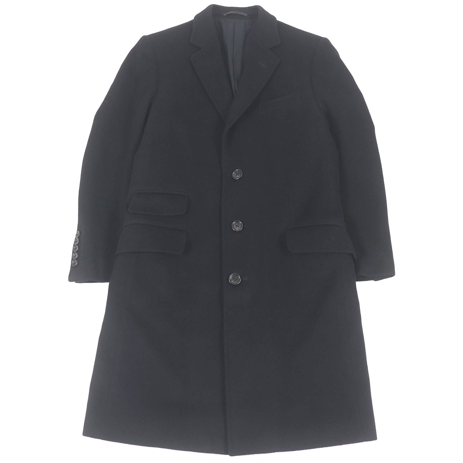 美品□GUCCI グッチ 439365 ウール100% ロゴボタン ロング丈
