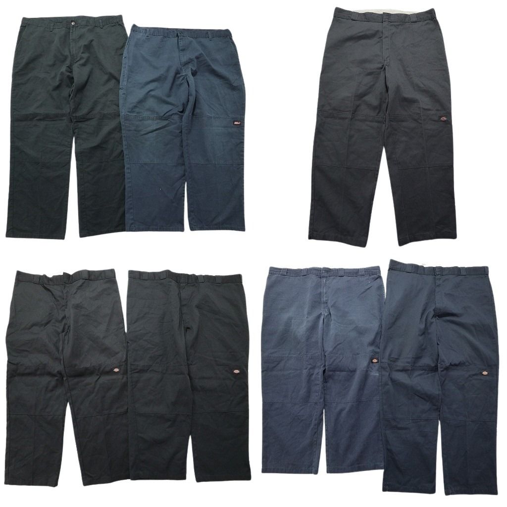 古着卸 まとめ売り ディッキーズ Dickies ダブルニーパンツ 7枚セット メンズ W42 |W44 |W48 |W50 ワイドストレート ワーク 古着 NB9734