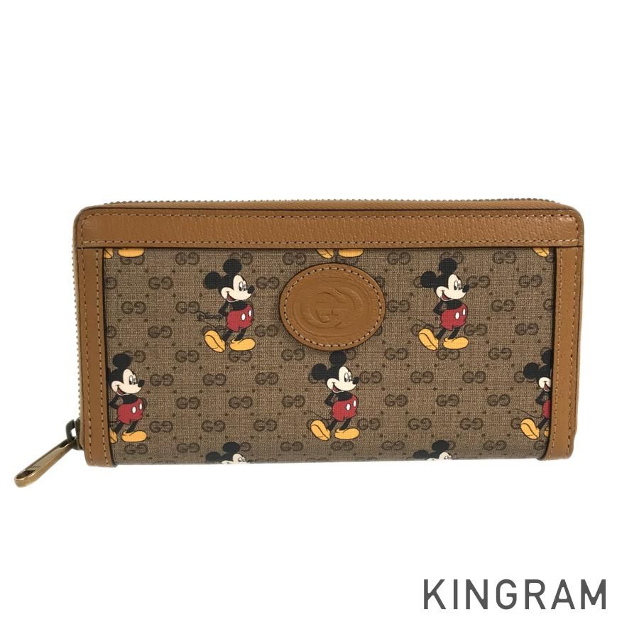 DISNEY×GUCCIコラボ ミッキーマウス ラウンドファスナー長財布 - 長財布