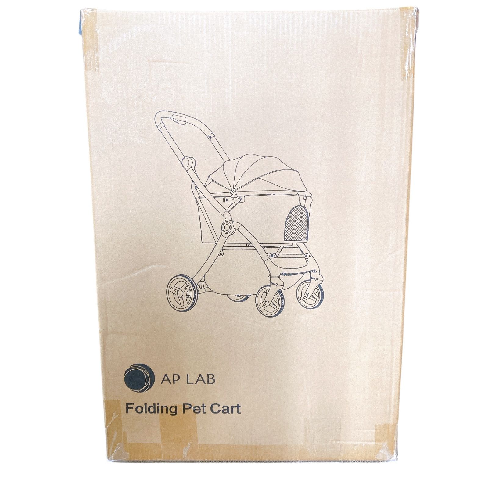 ⬛︎ AP LAB ワンタッチ 折りたたみ式 ペットカート ベージュ PC206