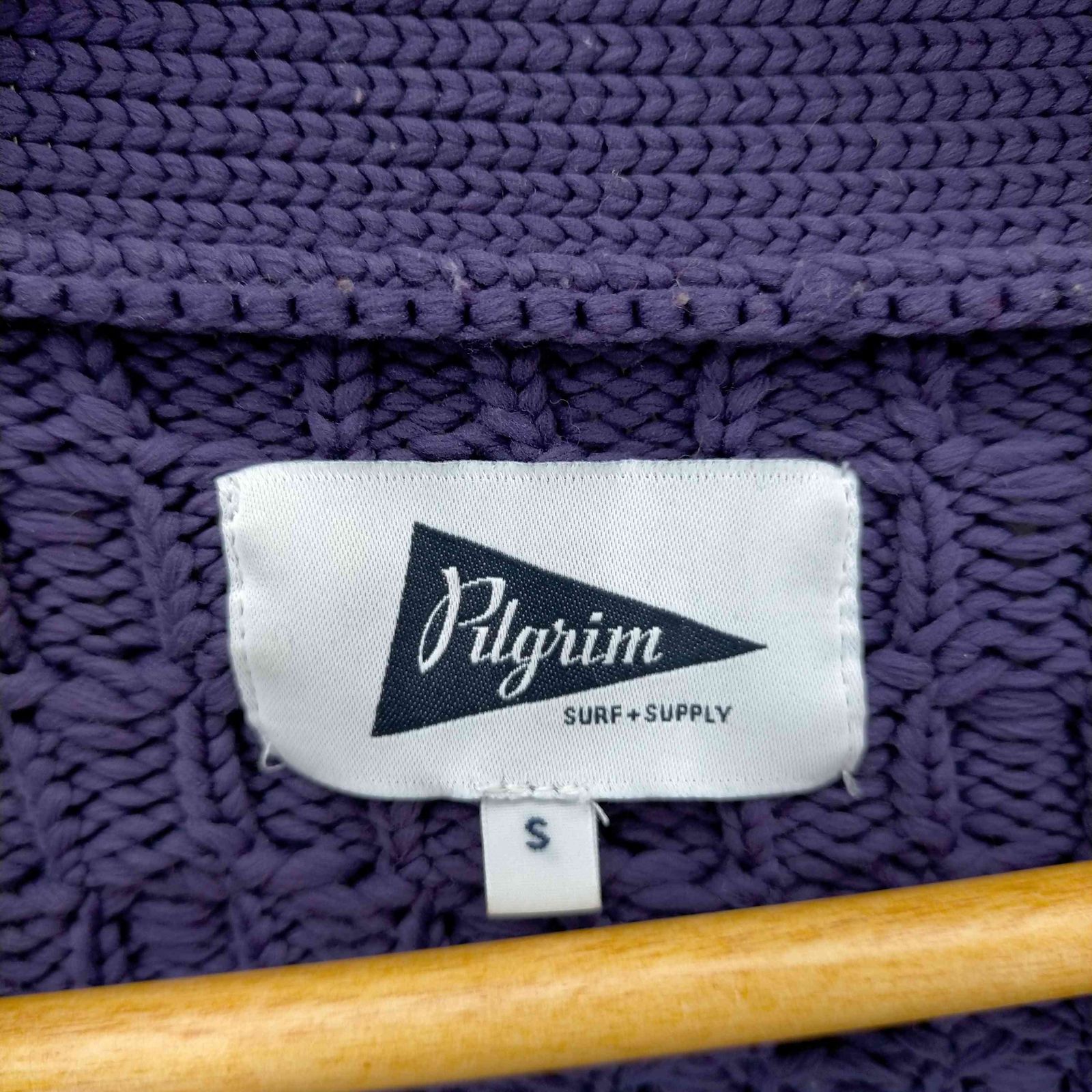 ピルグリム PILGRIM SURF SUPPLY ケーブルニットカーディガン メンズ