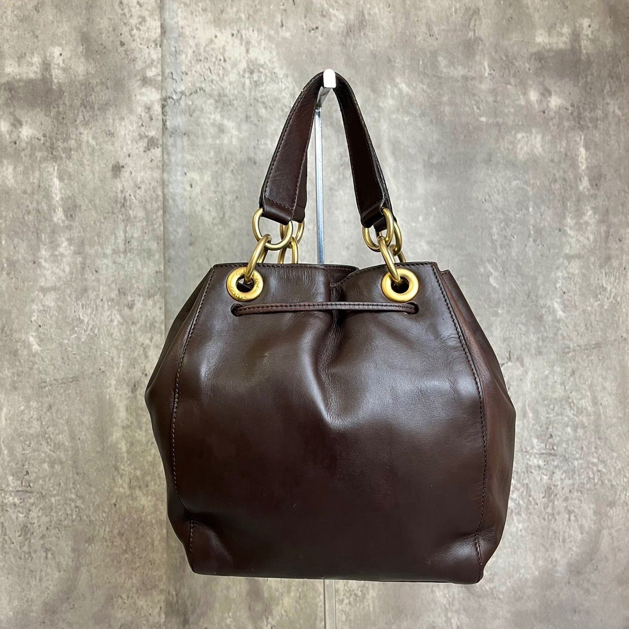 CELINE/セリーヌ】トリオンフ ゴールド金具 ショルダーバッグ
