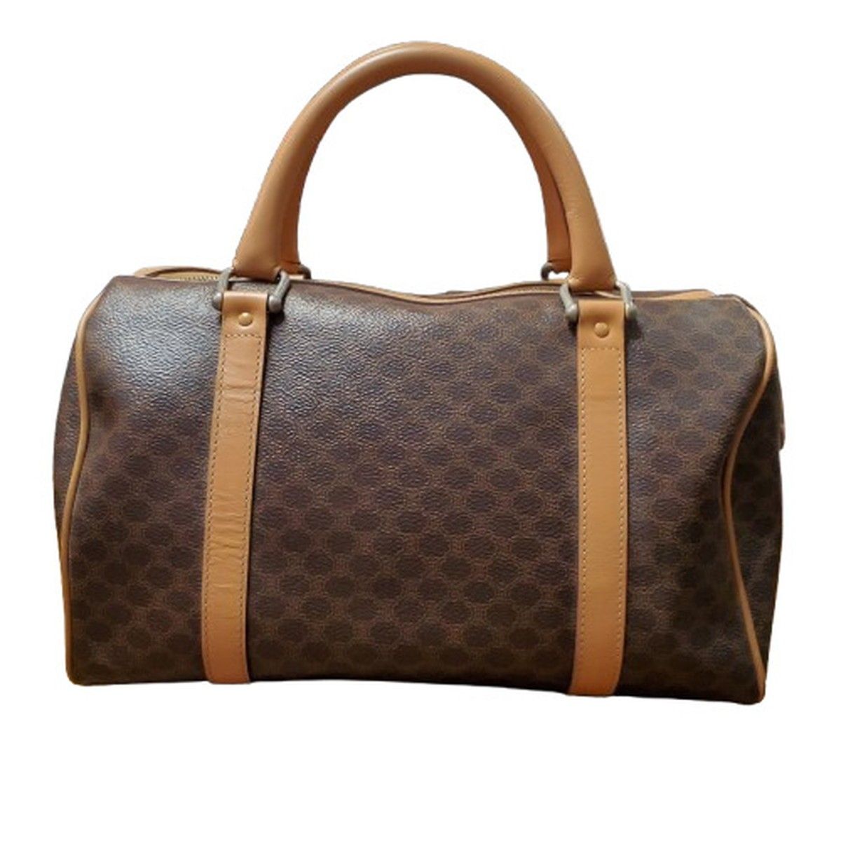 CELINE セリーヌ マカダム ミニボストン ハンドバッグ M13 BAG 鞄 総柄 