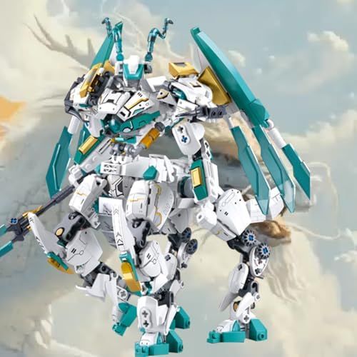 ドラゴンメカロボットビルディングブロックセット ホワイトケンタウロス戦士モデルキット