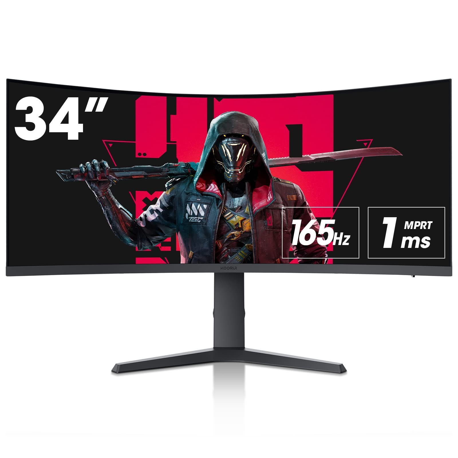 【数量限定】344*144 湾曲モニター 165Hz モニター 1ms 21:9 ゲーミング 曲面 ウルトラワイド 34インチ VA HDR KOORUI HDMI Port×2DisplayPort×1