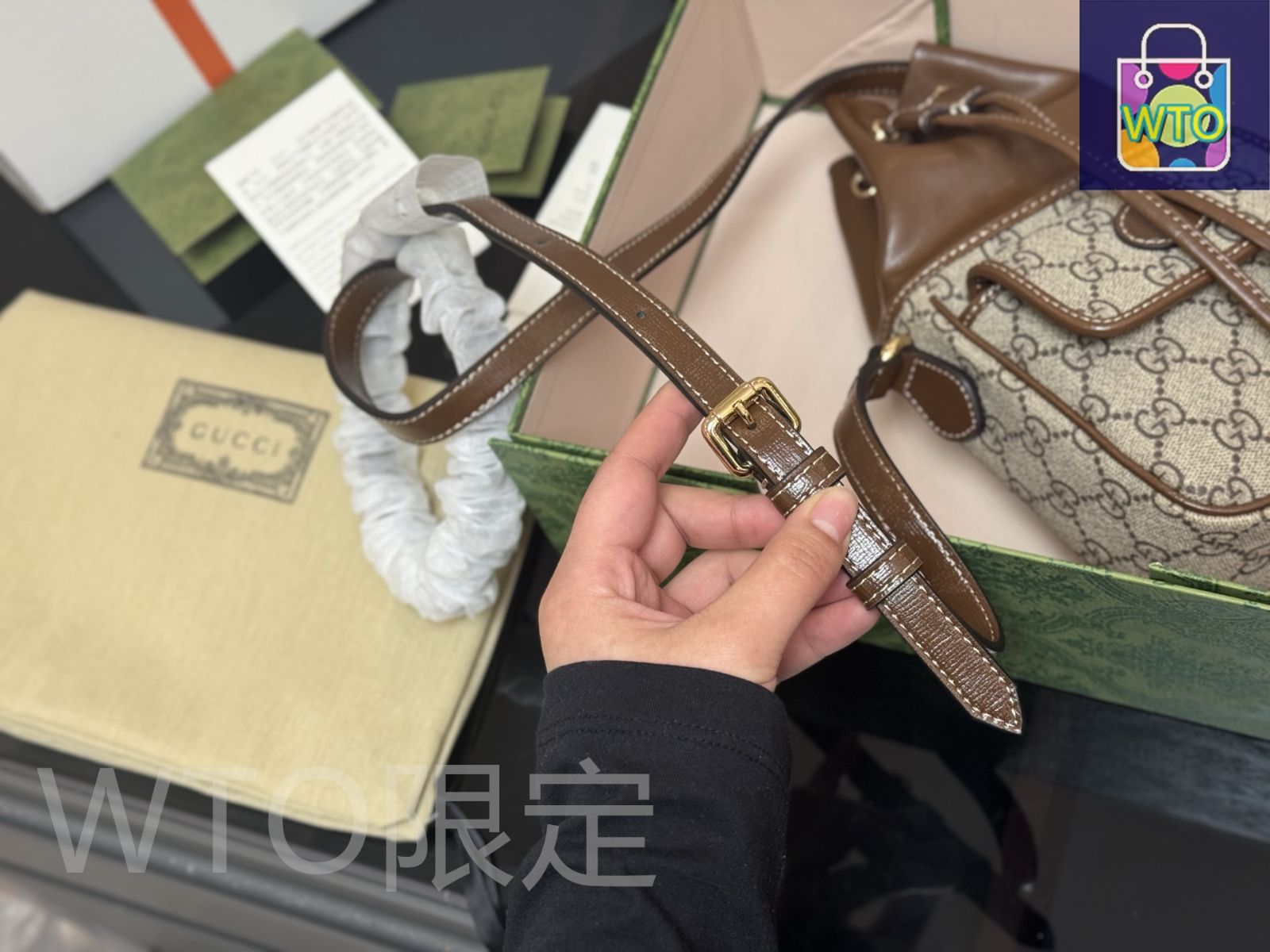 【関税送料込】GUCCI Horsebit 1955 バケットバッグ 今日特価】Gucci 1955 Horsebit バケットバッグ 14×18cm-WTO輸入