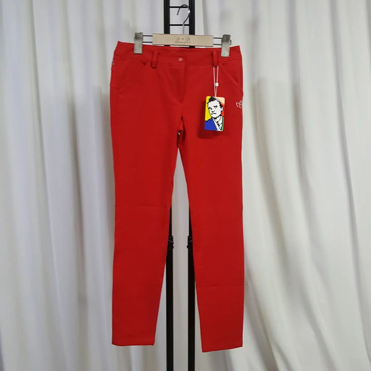 CASTELBAJAC カステルバジャック レディース 新品 ゴルフパンツ レッド 28-29インチ