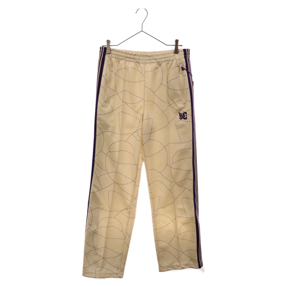 Needles (ニードルス) ×DC SHOES Poly Smooth Printed Track Pant ディーシーシューズ プリント  ロゴ刺繍 サイドライン トラックパンツ ホワイト MR609 - メルカリ