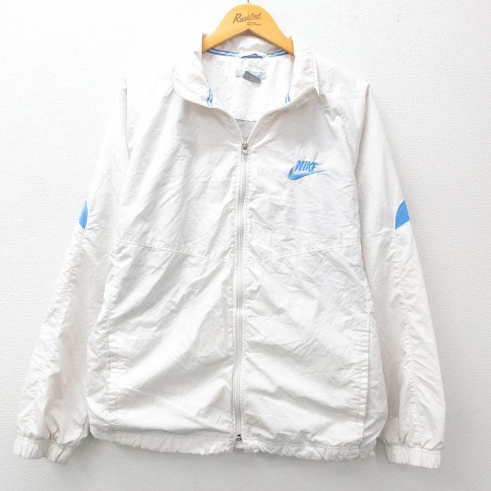 XL/古着 ナイキ NIKE 長袖 ジャケット メンズ ワンポイントロゴ ラグラン 白他 ホワイト 25feb03 中古 アウター ジャンパー ブルゾン