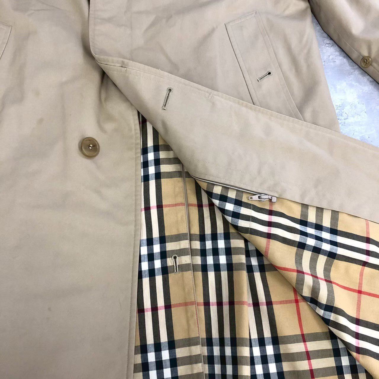 Burberry トレンチコート バーバリー ノバチェック ベージュ - メルカリ