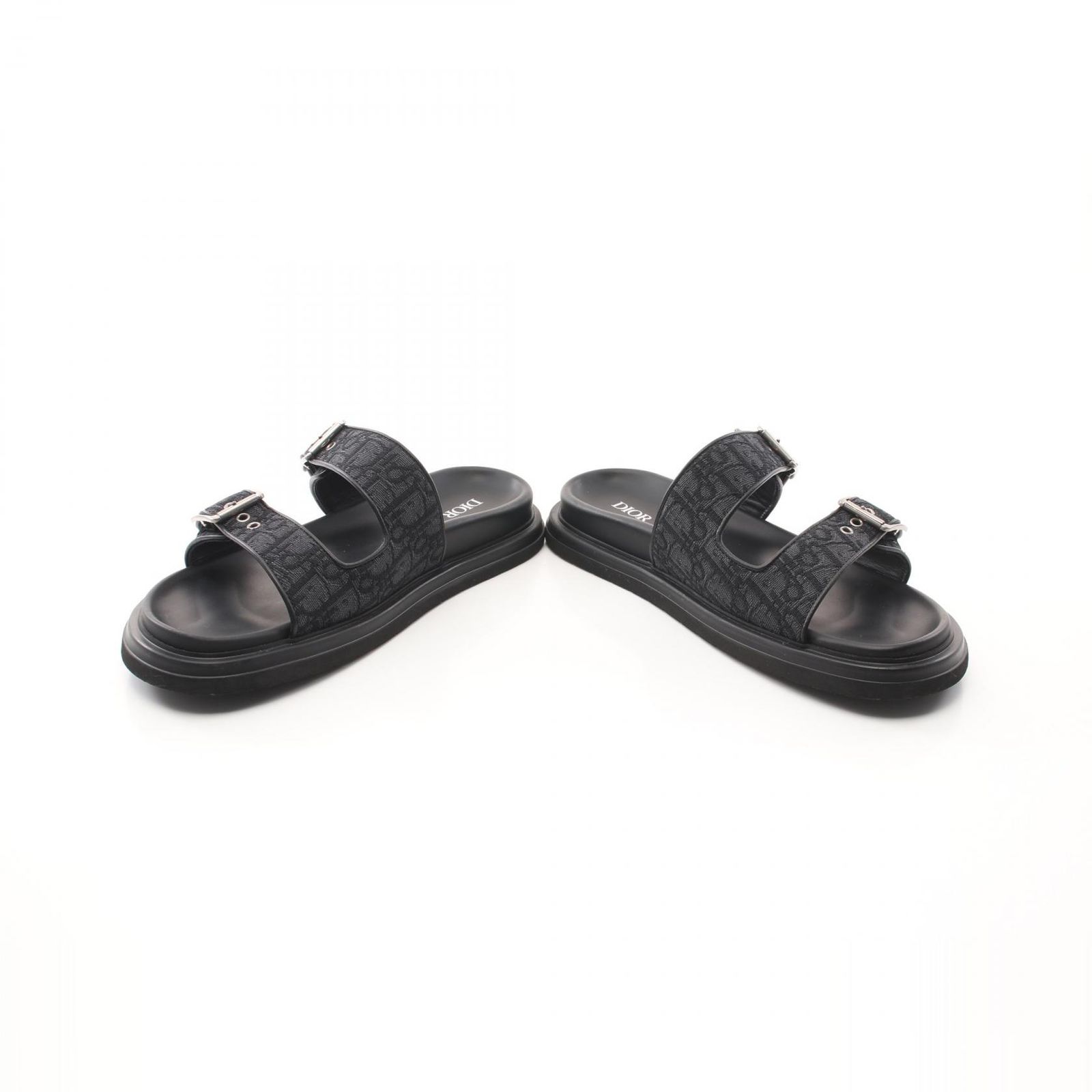 DIOR ディオール アクア レザーサンダル ブラック ロゴ スリッパ Dior - ディオール AQUA SANDAL アクアサンダル メンズ 41の通販