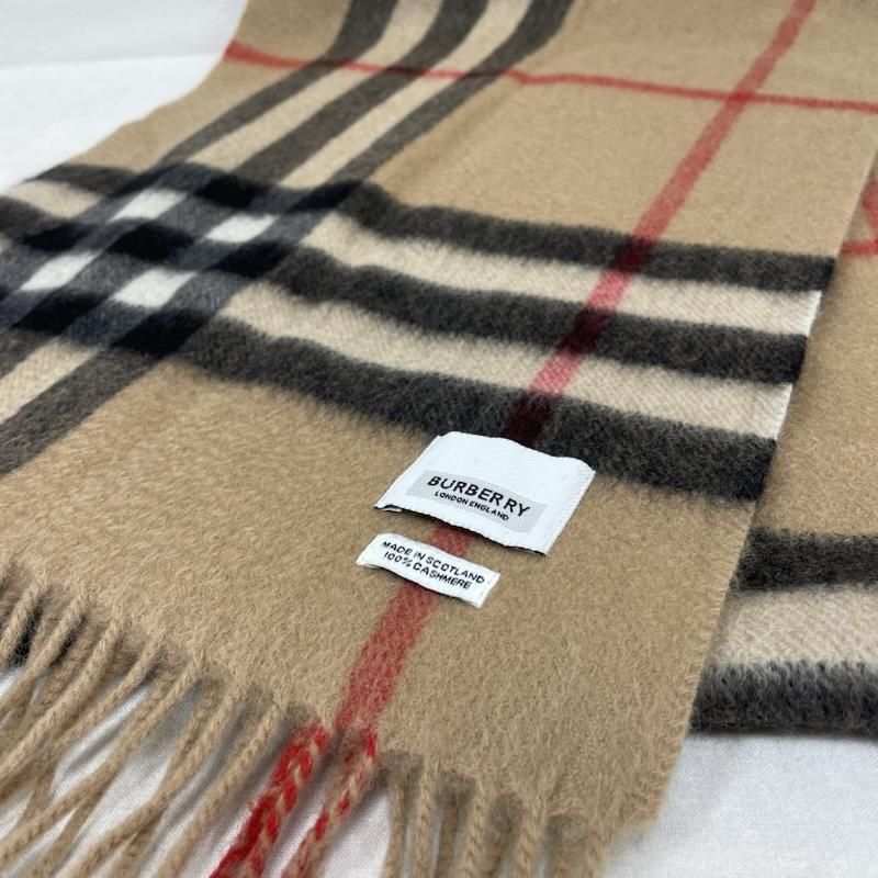 BURBERRY バーバリー ストール カシミヤ 100% フリンジ マフラー