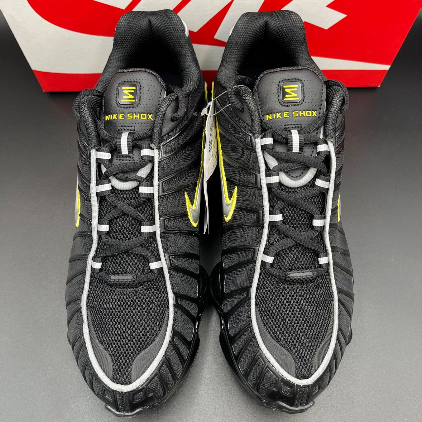 ナイキ ショックスTL　ブラック　ダイナミックイエローパメタリックシルバー Nike Shox TL Black Dynamic Yellow Metallic Silver Men's