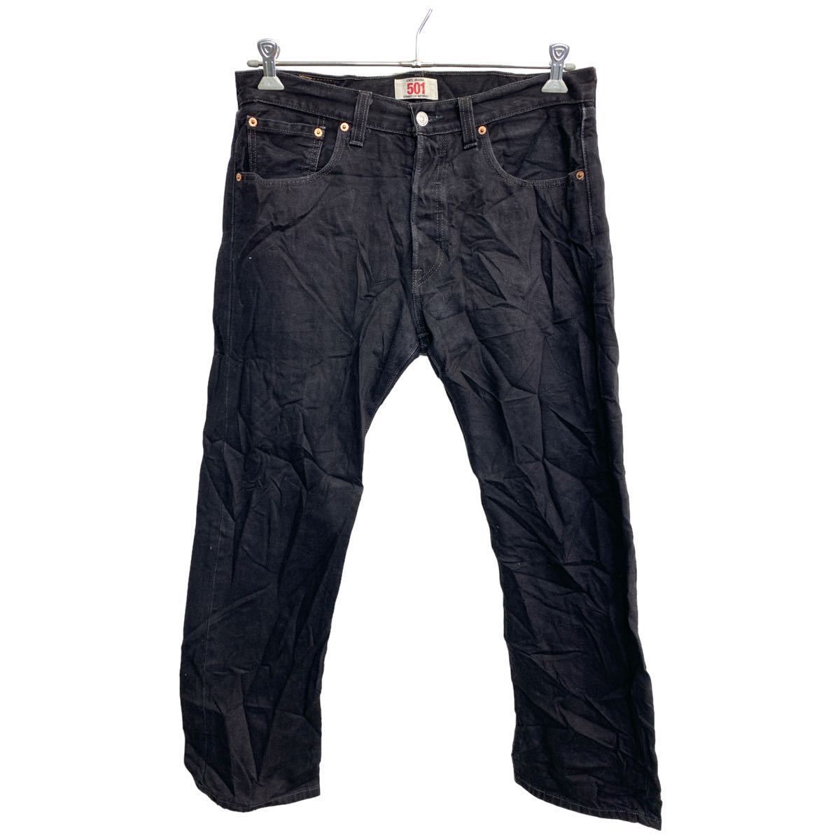 Levi's 501 デニムパンツ W33 リーバイス ボタンフライ ブラック コットン メキシコ製 古着卸 アメリカ仕入 2402-636