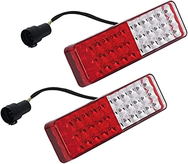 Partools ジムニー LED テールランプ 純正交換用 車検対応 リフレクター 付き 赤白黄 JA11 JA12 JA22 JB31 JB32 汎用 ボート トレーラー 社外品 2個＊左右( 2個＊左右)