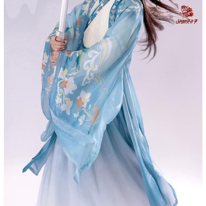 ♥ 漢服 大人 男女兼用 中華コスプレ衣裳 振袖の羽織付き 華やか3点セット メンズ レディース 爽やか 飄逸 グラデーション チャイナ服 花柄プ BJ0903ML182 IMPECCABLEHEALTHCARESERVICES_COM