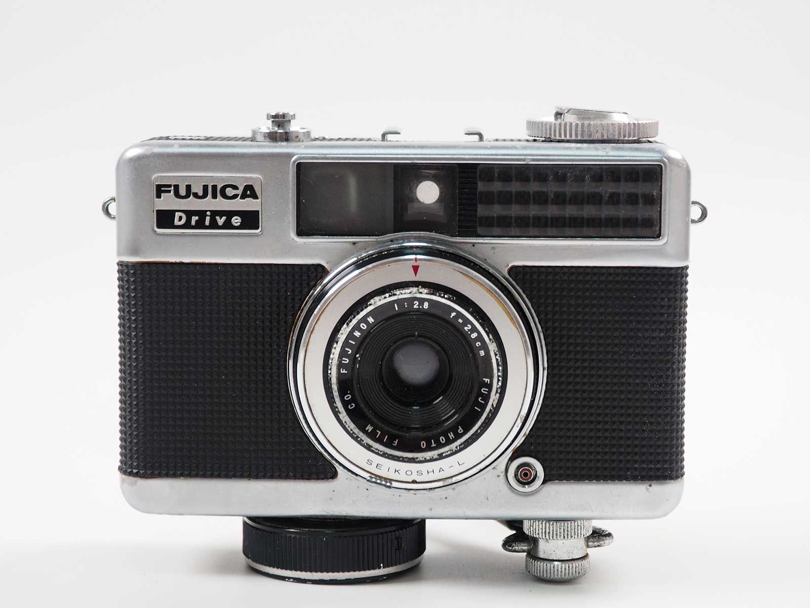 富士フイルム FUJICA Drive フジカドライブ ストラップ付き ハーフサイズカメラ ハーフカメラ FUJINON 2.8cm F2.8 [並品] #Z2193A