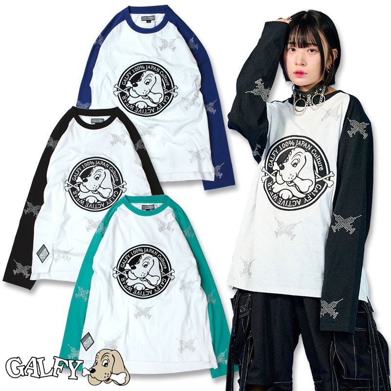 ピカピカ注射器ラグランロン Tee 長袖 Tシャツ 124015 GALFY