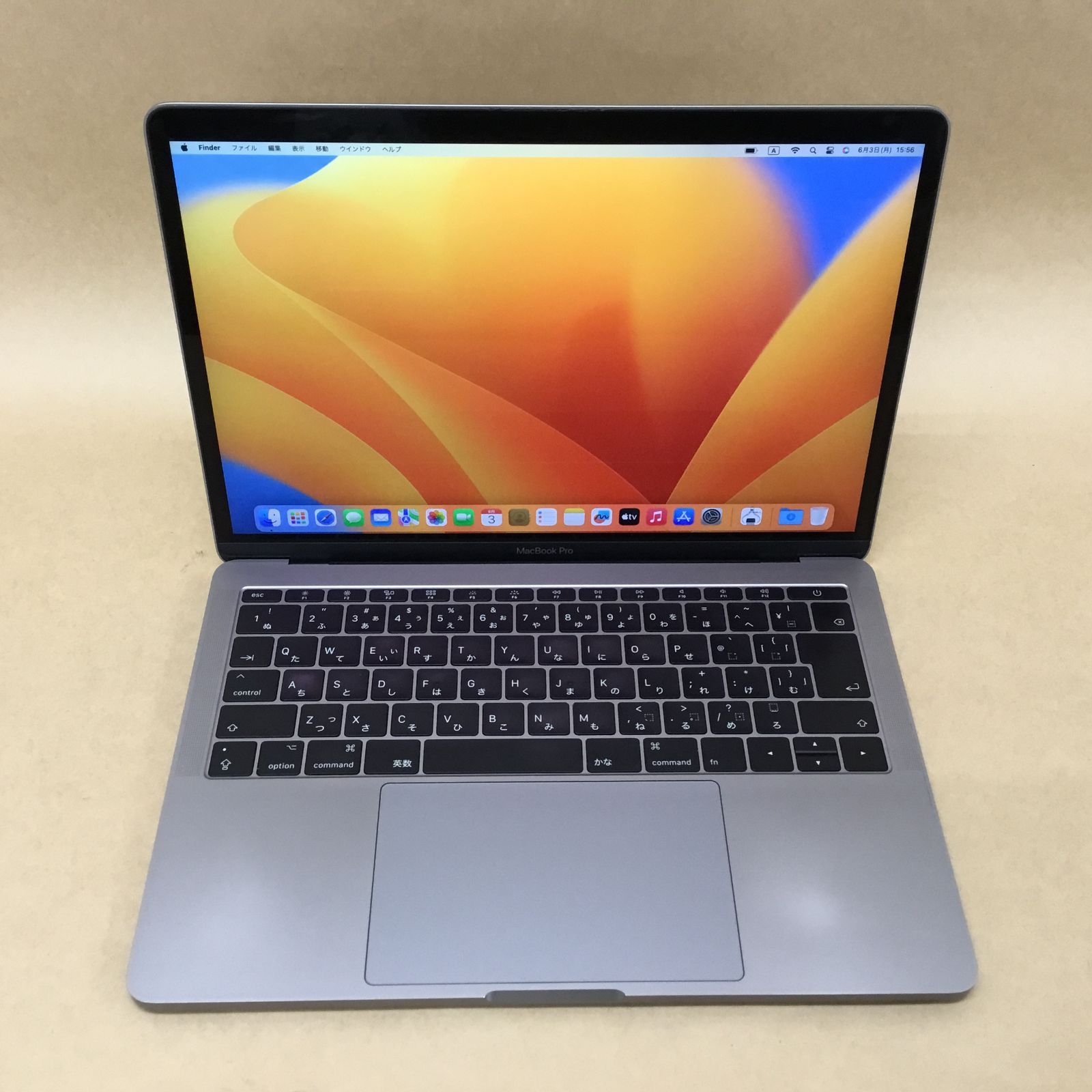 アップル MACBOOKPROCI5-2300 CI5(7360U)-2.3GHZ 8GB SSD256GB 13.3インチ スペースグレイ Mid2017 A1708 Ventura13.2