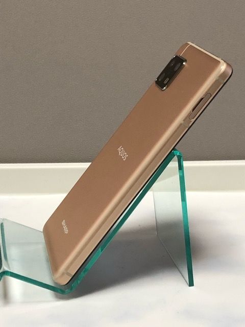 美品☆ SIMフリー AQUOS sense5G A105SH ライトカッパー 64GB スマホ