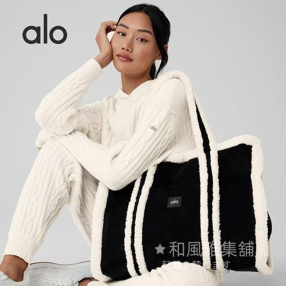 Alo Yoga アロヨガ ヨガバッグ トートバッグ A4収納可 ファー ジム  