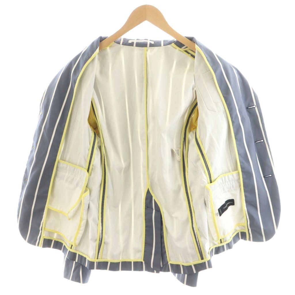ディースクエアード DSQUARED2 コットン ストライプ ジャケット 40 ディースクエアード DSQUARED2 テーラードジャケット シングル