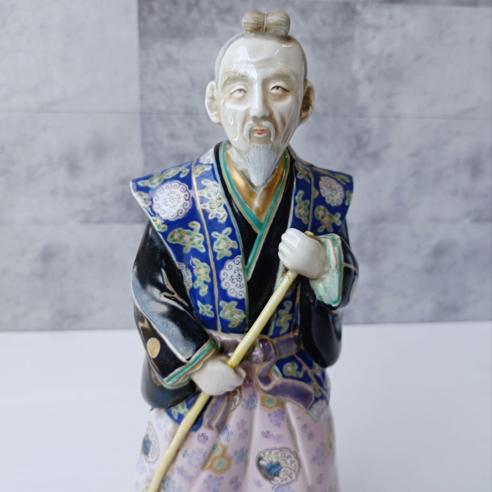 高砂人形 翁 老人 おじいさん 陶器 置物 長寿 開運 財運 魔除け 縁起物 