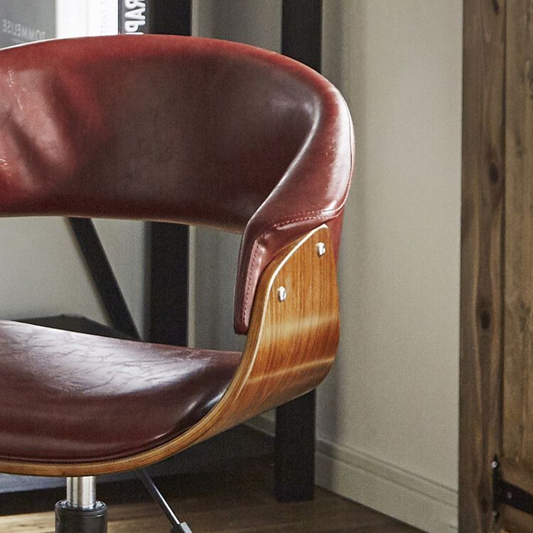 【全品送料無料】 ♪アンティーク調 ワークチェア ワインレッド オフィスチェア チェア 椅子 【激安大特集】