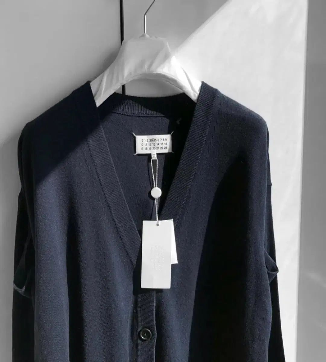 Maison Margiela(メゾンマルジェラ) デストロイ ネイビー カーディガン 