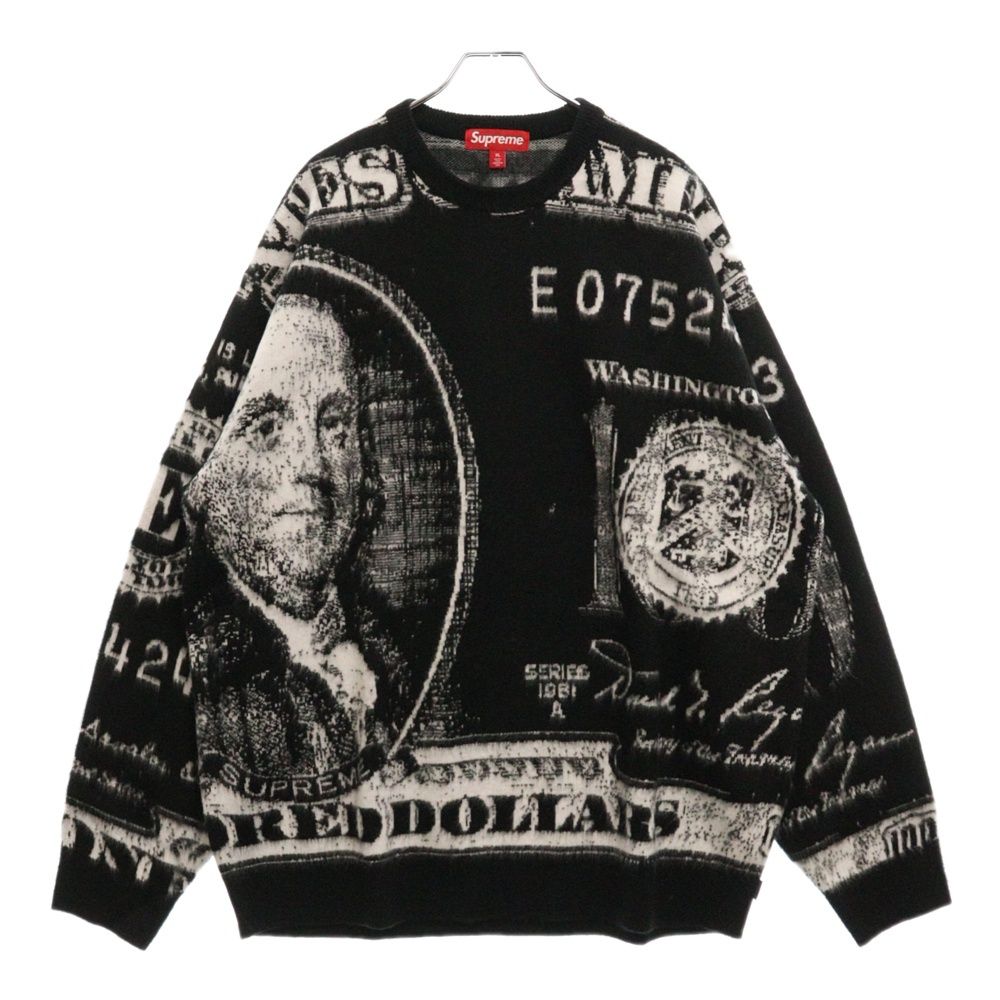 SUPREME (シュプリーム) 25SS Money Sweater マニーセーター クルーネックニットセーター ブラック