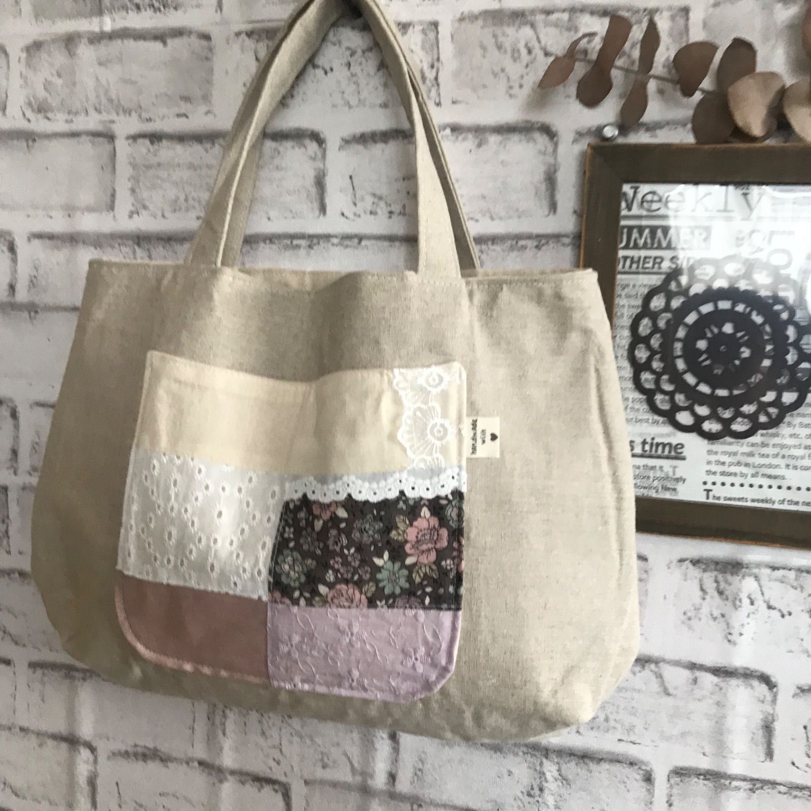 【専用出品】ハンドメイド✳✳パッチワーク　トートバッグ　3点おまとめ 程度良好【J.CREW】Jクルー【パッチワーク】【トートバッグ