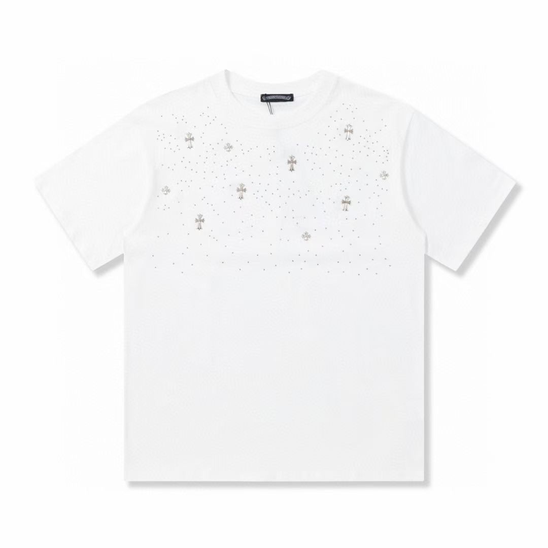 Chrome Hearts イエロー マルチカラー クロス T シャツ